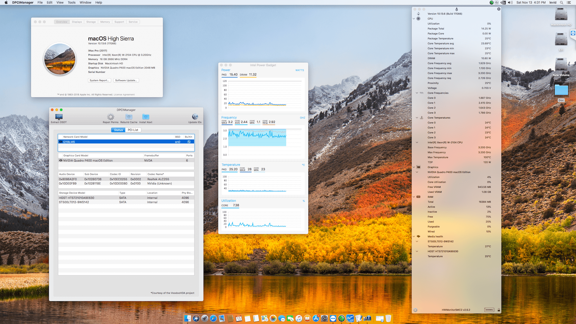 Success Hackintosh macOS High Sierra 10.13.6 Build 17G66 in Dell Precision 5820